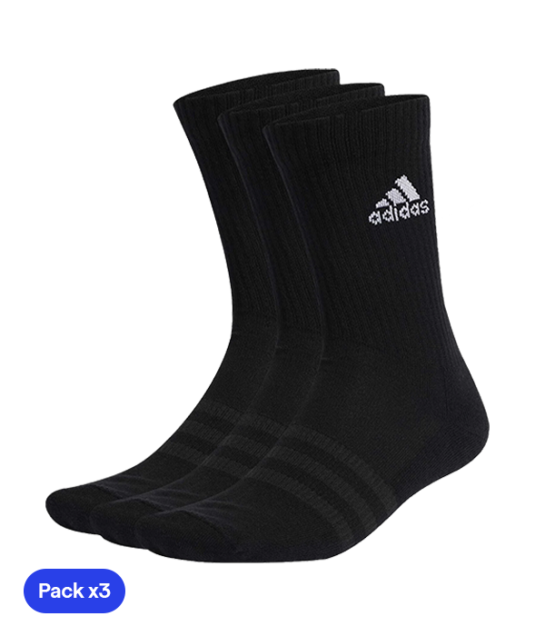 Calcetines Adidas Clásicos Negro (x3)